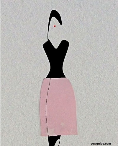 An illustration of a wrap skirt